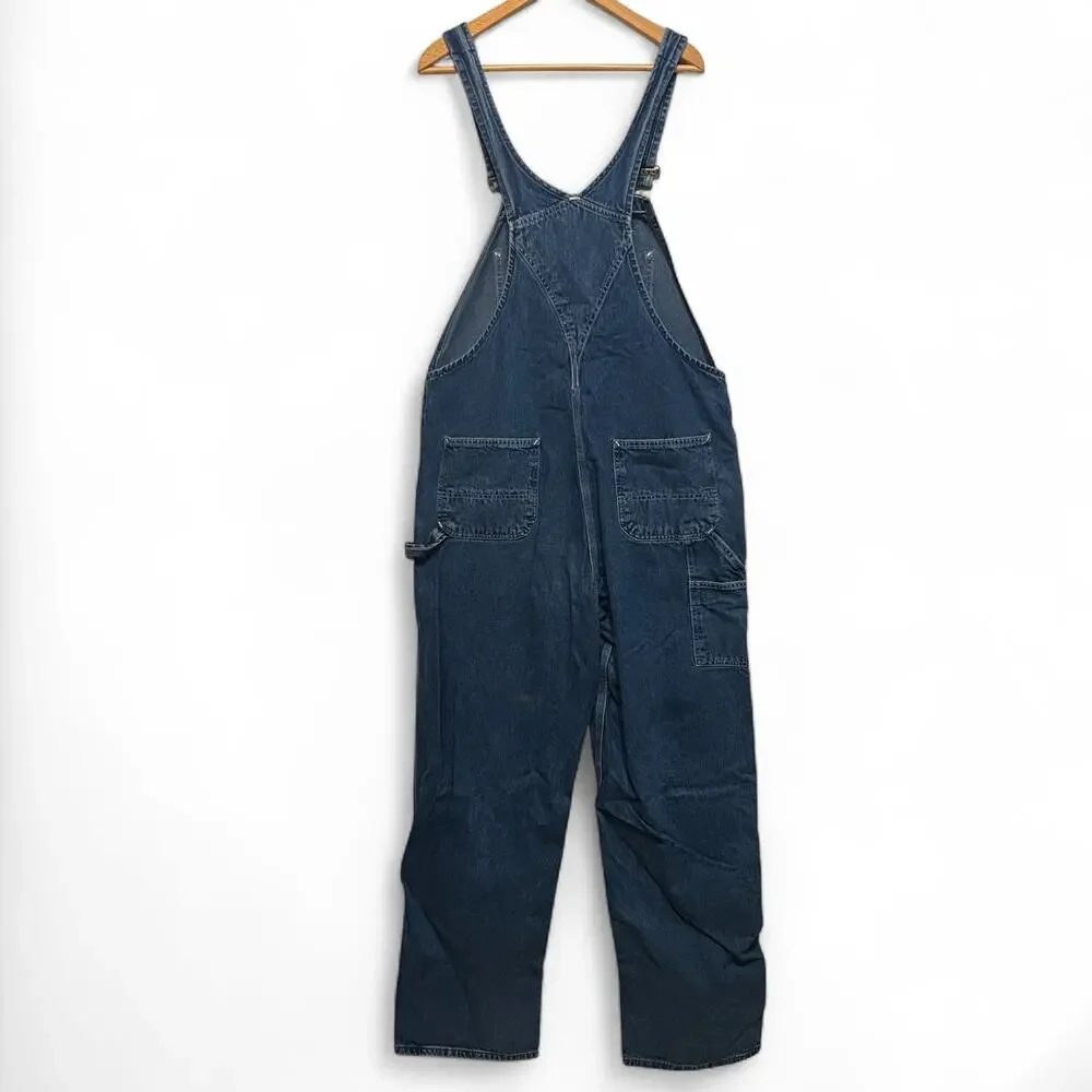 Carhartt Mens Washed Denim Overalls 38x36 Darkstone Series R07 DST